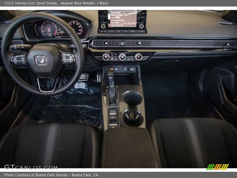 Aegean Blue Metallic / Black 2023 Honda Civic Sport Sedan