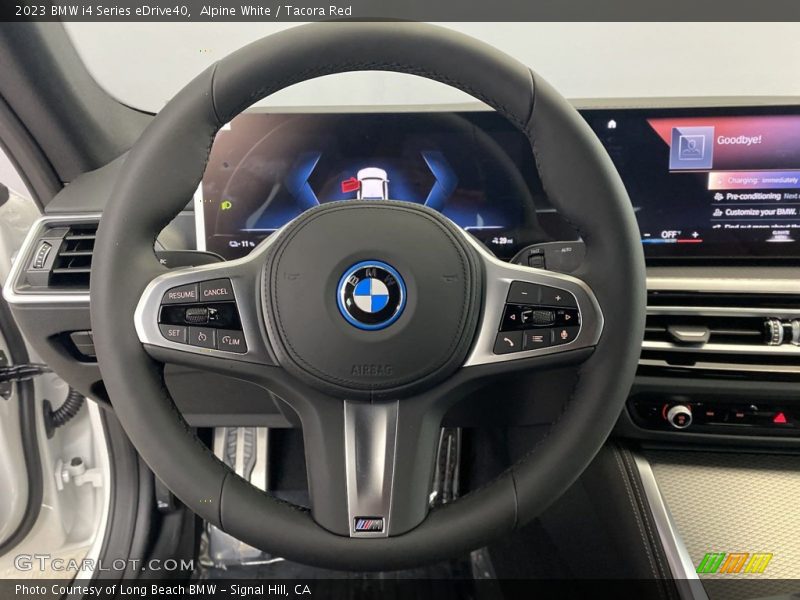 Alpine White / Tacora Red 2023 BMW i4 Series eDrive40