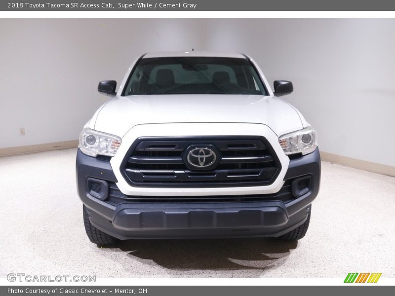 Super White / Cement Gray 2018 Toyota Tacoma SR Access Cab