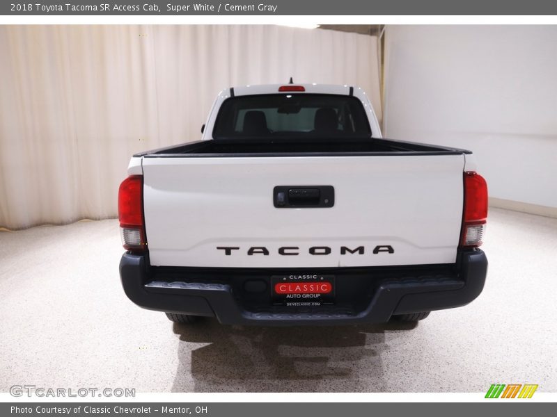 Super White / Cement Gray 2018 Toyota Tacoma SR Access Cab