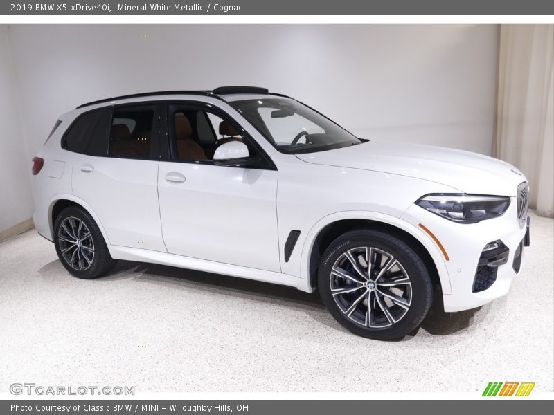 Mineral White Metallic / Cognac 2019 BMW X5 xDrive40i