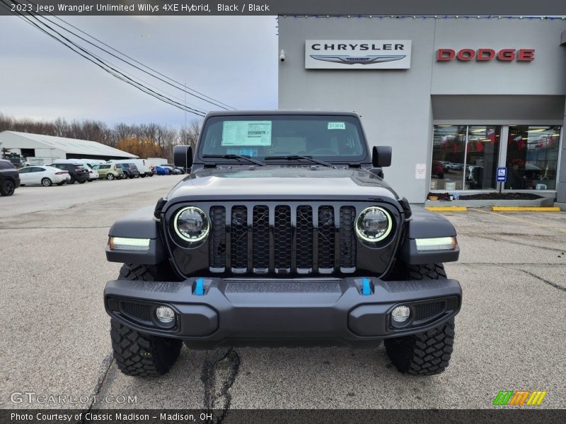 Black / Black 2023 Jeep Wrangler Unlimited Willys 4XE Hybrid