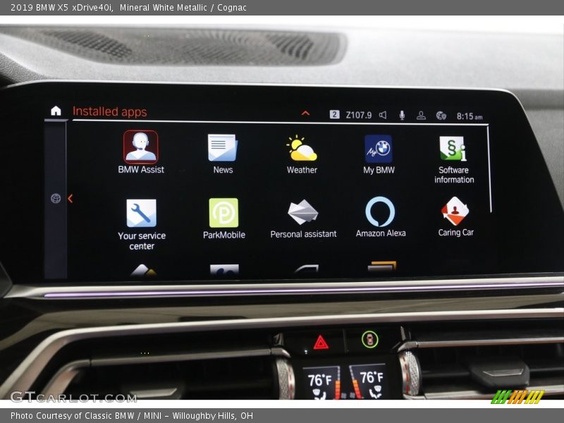 Mineral White Metallic / Cognac 2019 BMW X5 xDrive40i
