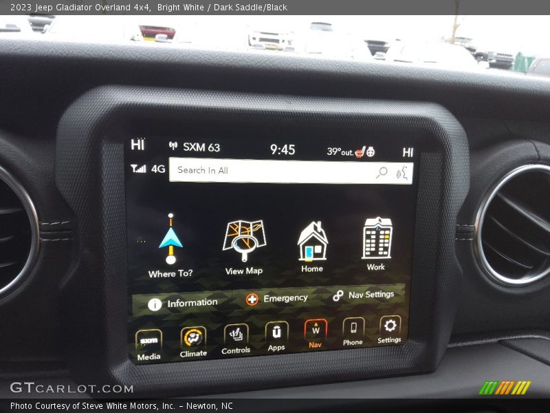 Bright White / Dark Saddle/Black 2023 Jeep Gladiator Overland 4x4