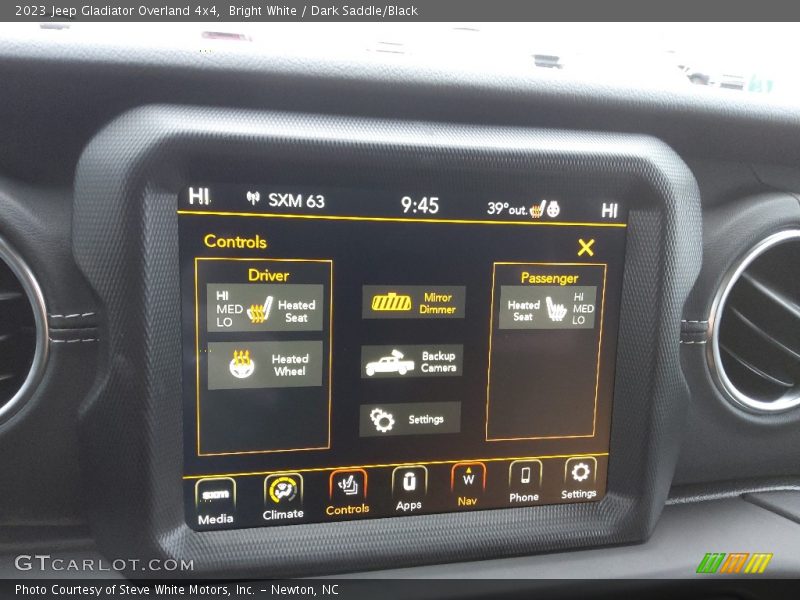Bright White / Dark Saddle/Black 2023 Jeep Gladiator Overland 4x4