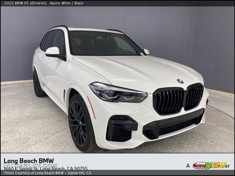 Alpine White / Black 2023 BMW X5 sDrive40i