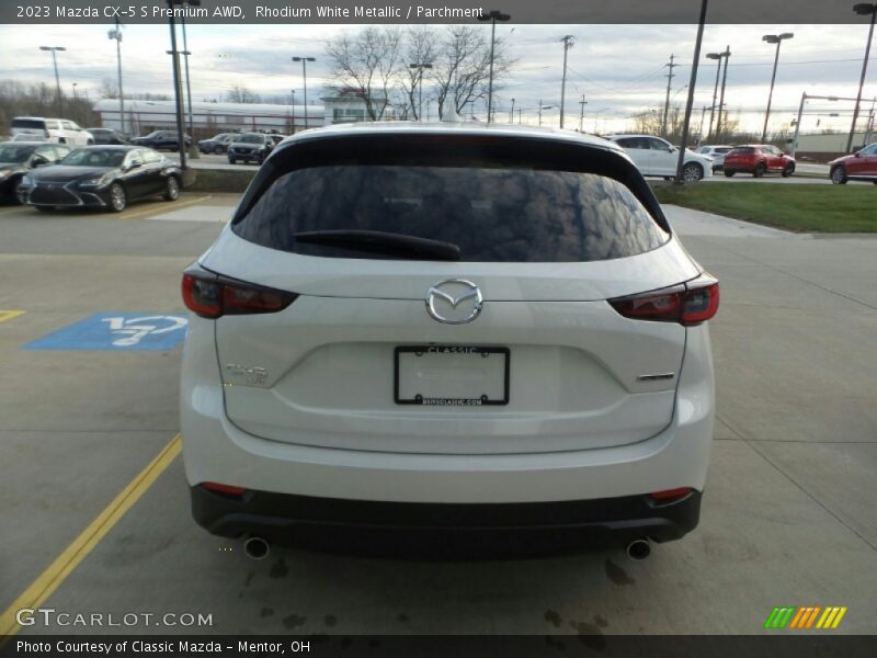 Rhodium White Metallic / Parchment 2023 Mazda CX-5 S Premium AWD