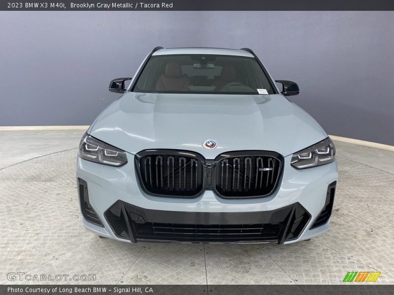Brooklyn Gray Metallic / Tacora Red 2023 BMW X3 M40i