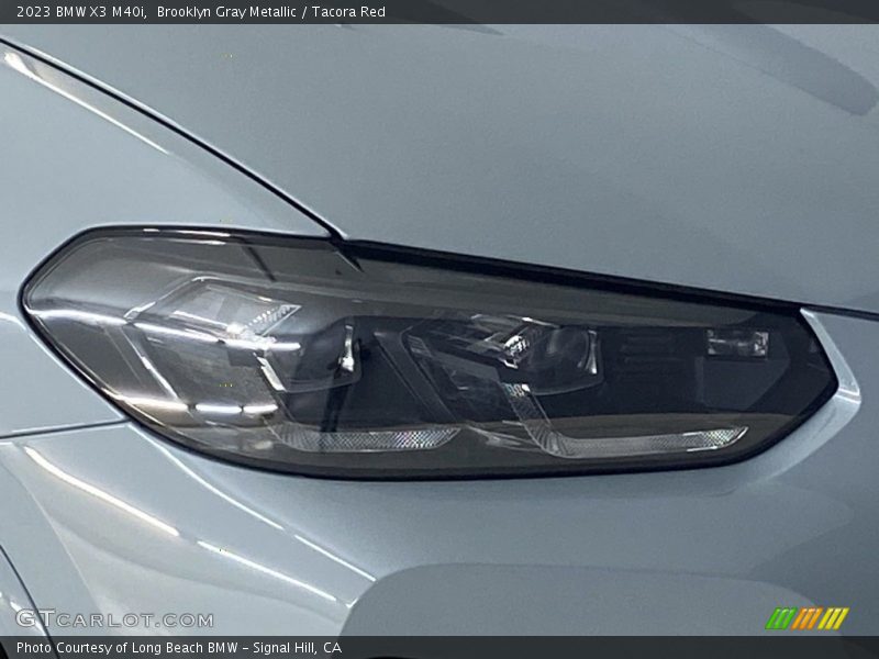 Brooklyn Gray Metallic / Tacora Red 2023 BMW X3 M40i