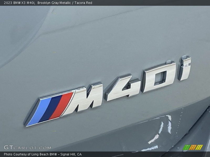Brooklyn Gray Metallic / Tacora Red 2023 BMW X3 M40i