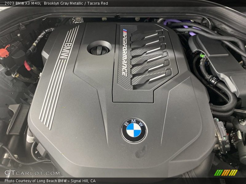 Brooklyn Gray Metallic / Tacora Red 2023 BMW X3 M40i