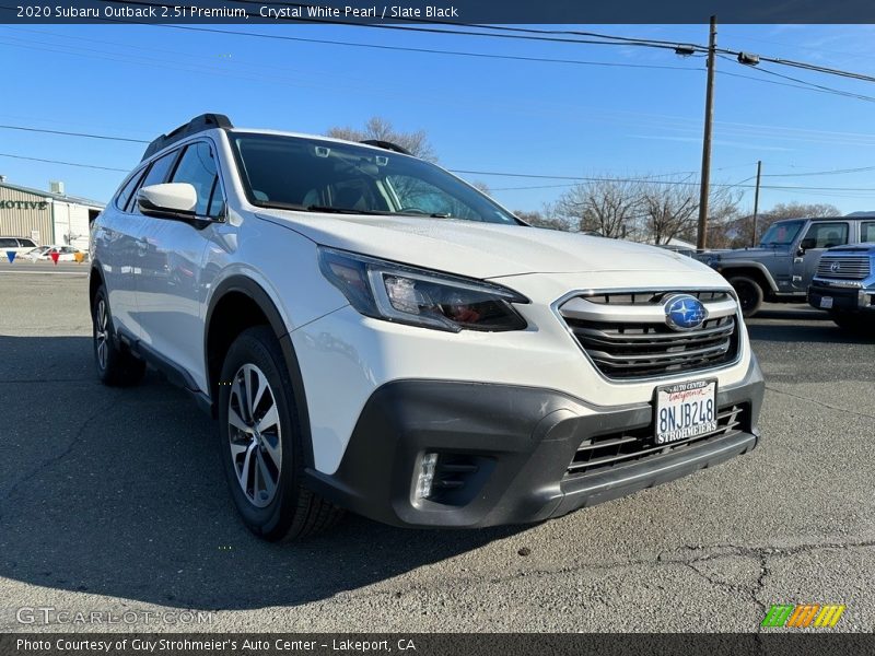 Crystal White Pearl / Slate Black 2020 Subaru Outback 2.5i Premium