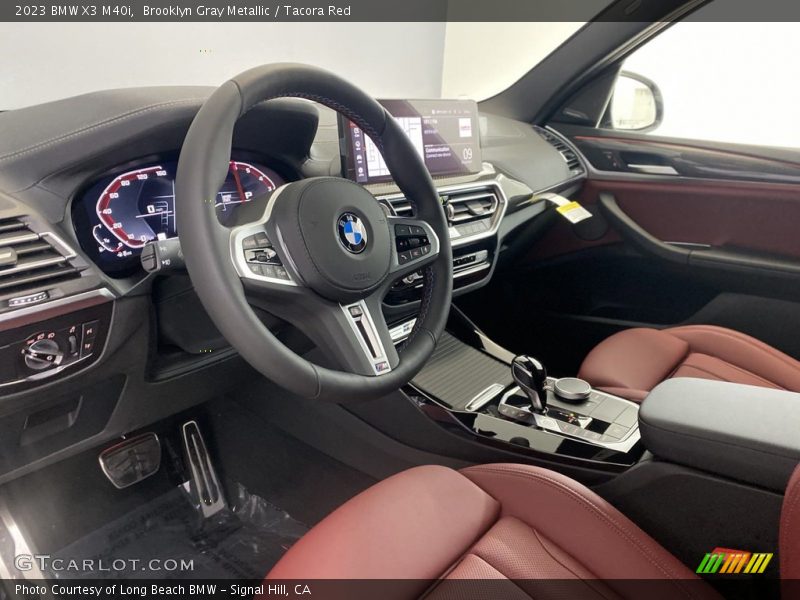 Brooklyn Gray Metallic / Tacora Red 2023 BMW X3 M40i