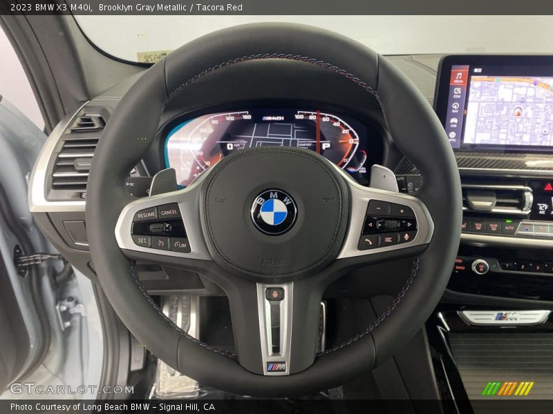 Brooklyn Gray Metallic / Tacora Red 2023 BMW X3 M40i