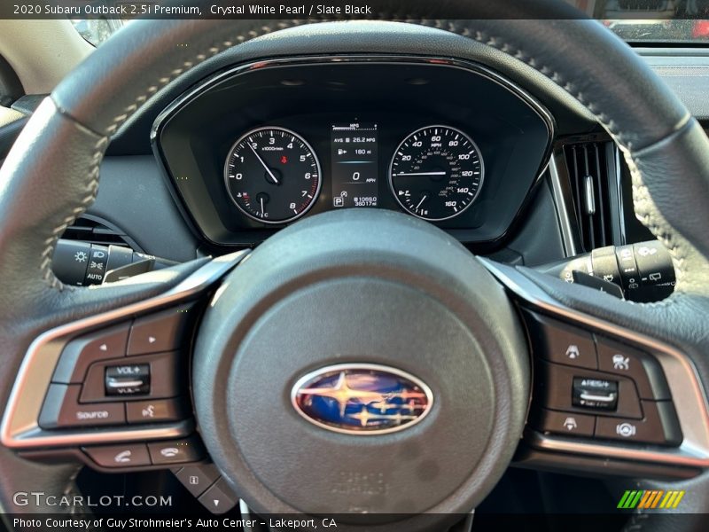 Crystal White Pearl / Slate Black 2020 Subaru Outback 2.5i Premium