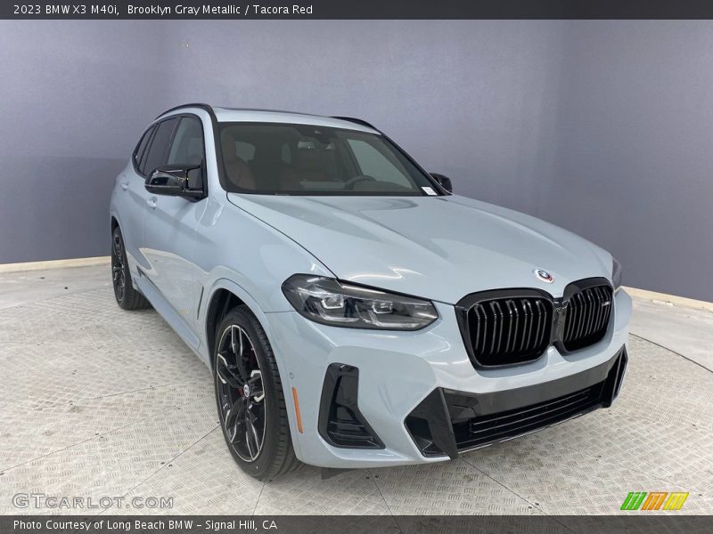 Brooklyn Gray Metallic / Tacora Red 2023 BMW X3 M40i