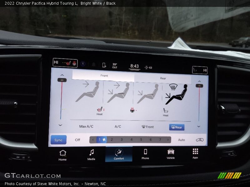 Controls of 2022 Pacifica Hybrid Touring L