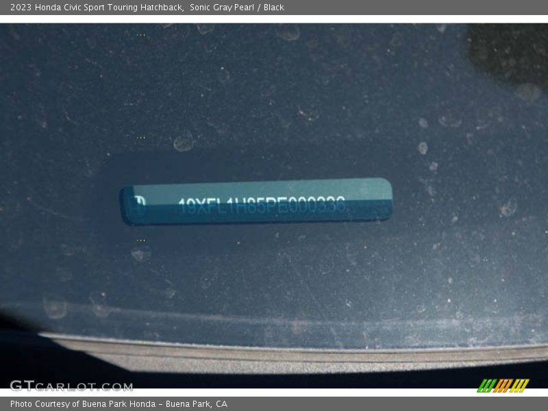 Sonic Gray Pearl / Black 2023 Honda Civic Sport Touring Hatchback