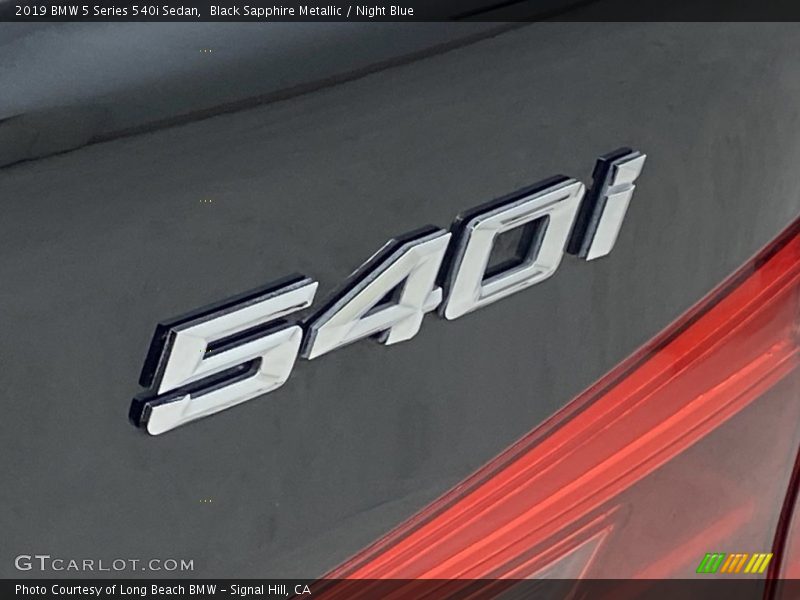 Black Sapphire Metallic / Night Blue 2019 BMW 5 Series 540i Sedan