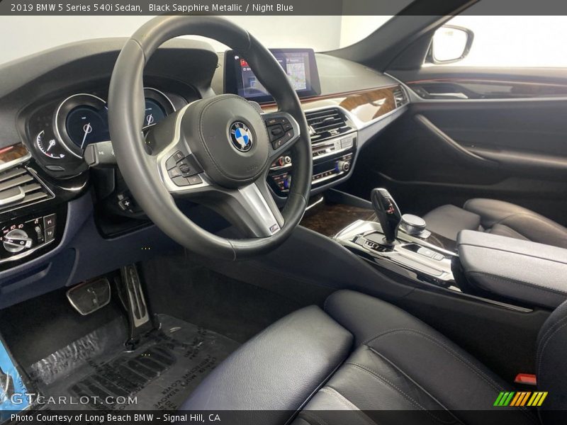 Black Sapphire Metallic / Night Blue 2019 BMW 5 Series 540i Sedan