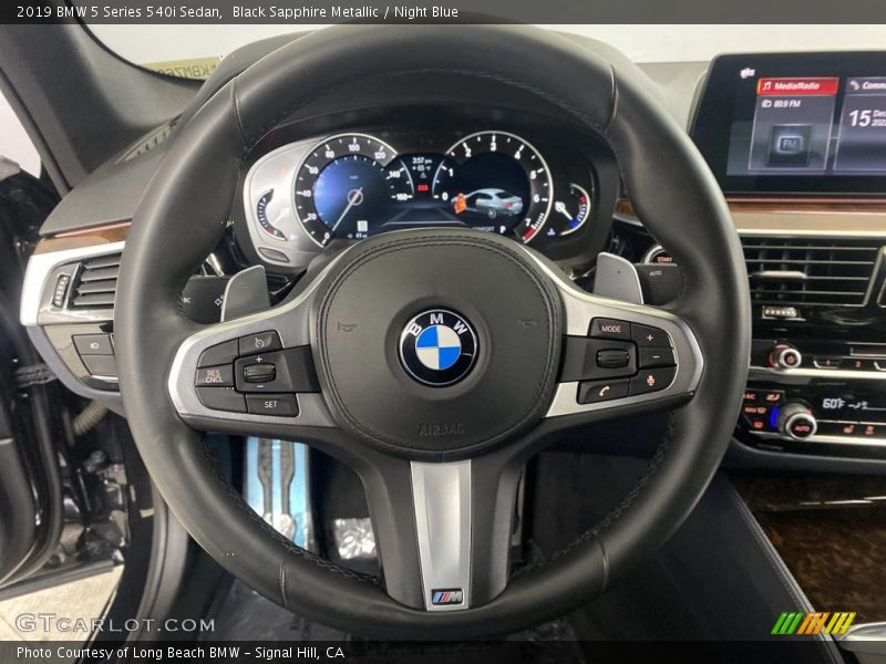 Black Sapphire Metallic / Night Blue 2019 BMW 5 Series 540i Sedan
