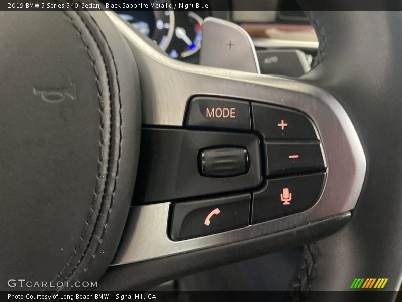 Black Sapphire Metallic / Night Blue 2019 BMW 5 Series 540i Sedan