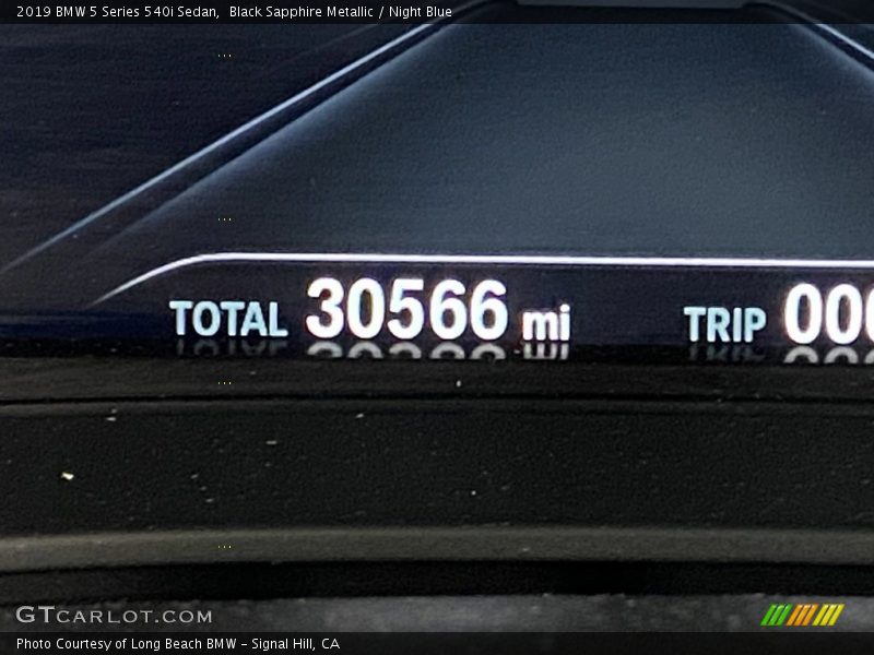 Black Sapphire Metallic / Night Blue 2019 BMW 5 Series 540i Sedan