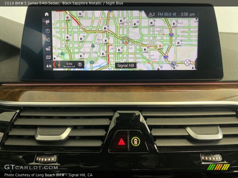 Black Sapphire Metallic / Night Blue 2019 BMW 5 Series 540i Sedan