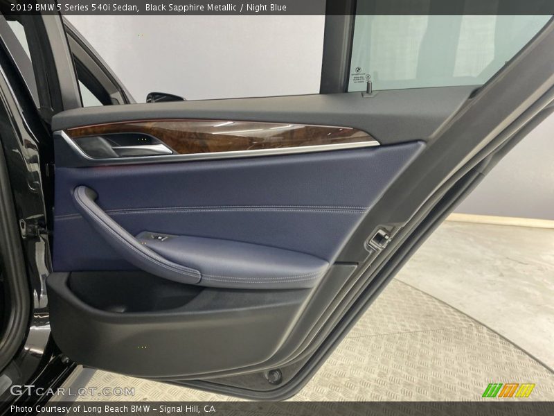 Black Sapphire Metallic / Night Blue 2019 BMW 5 Series 540i Sedan