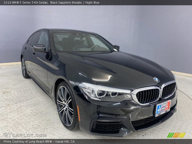Black Sapphire Metallic / Night Blue 2019 BMW 5 Series 540i Sedan