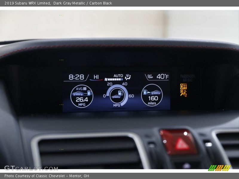 Dark Gray Metallic / Carbon Black 2019 Subaru WRX Limited