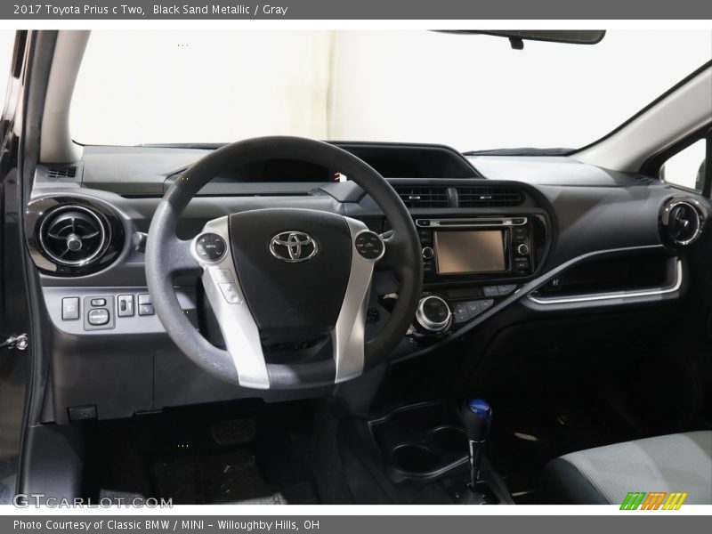 Black Sand Metallic / Gray 2017 Toyota Prius c Two