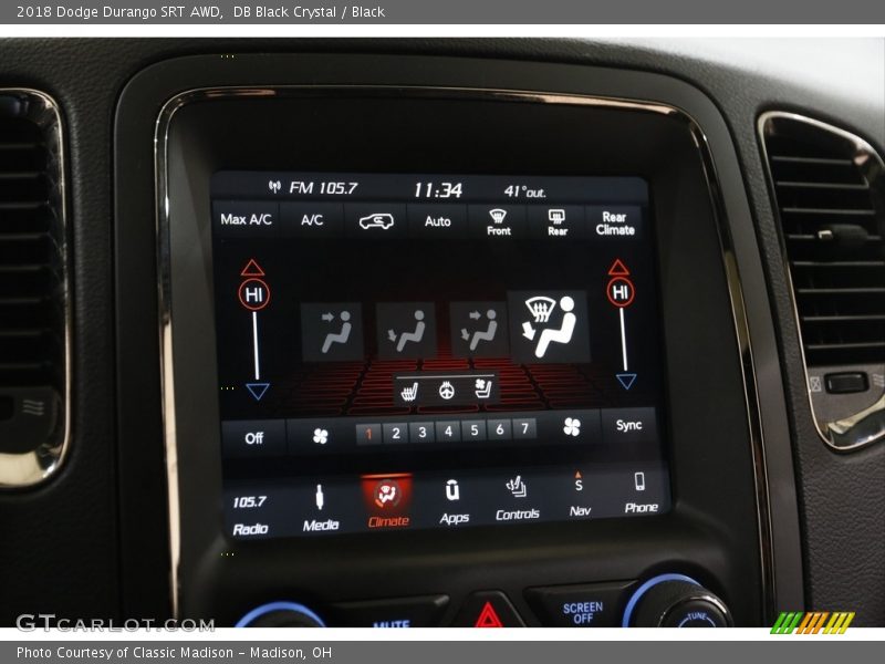 Controls of 2018 Durango SRT AWD