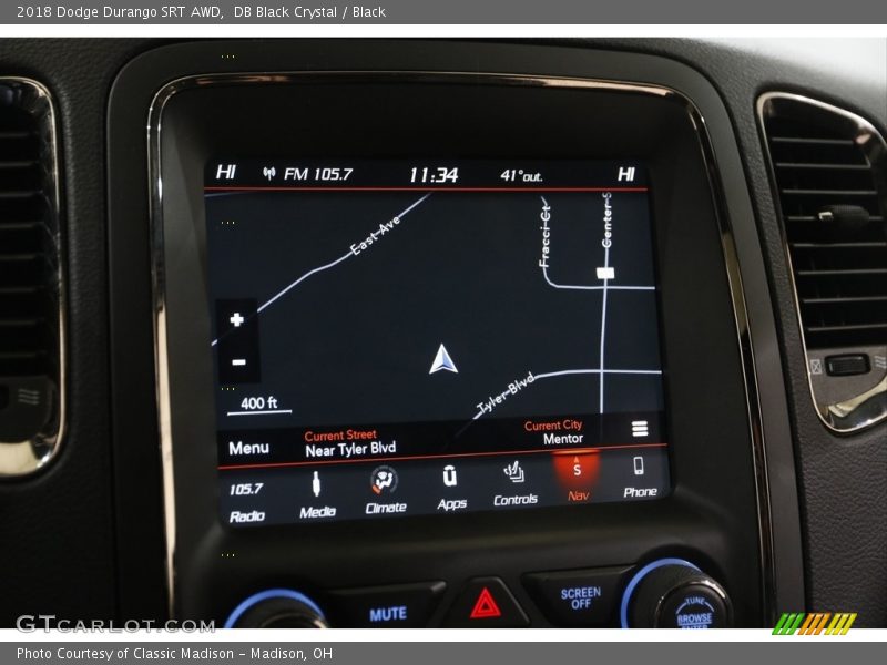 Navigation of 2018 Durango SRT AWD