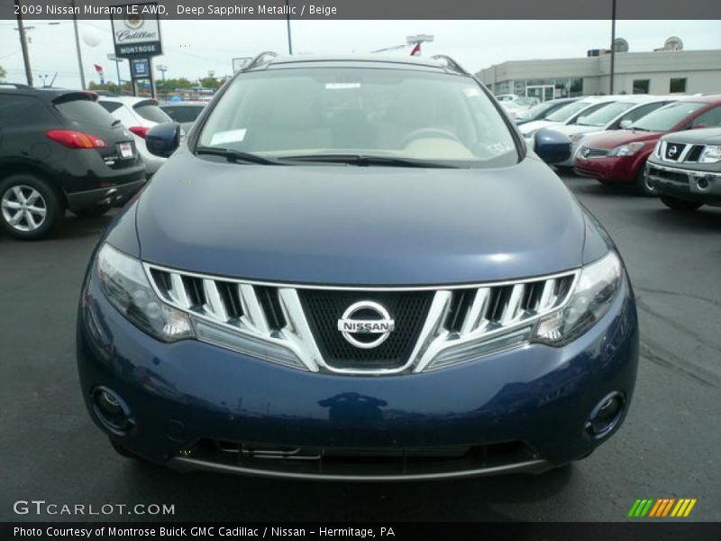 Deep Sapphire Metallic / Beige 2009 Nissan Murano LE AWD