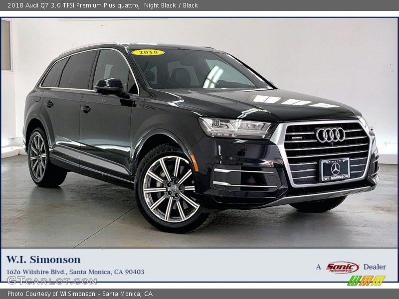 Night Black / Black 2018 Audi Q7 3.0 TFSI Premium Plus quattro