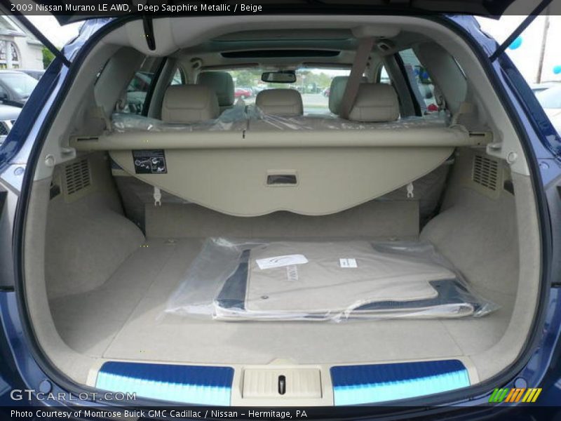 Deep Sapphire Metallic / Beige 2009 Nissan Murano LE AWD