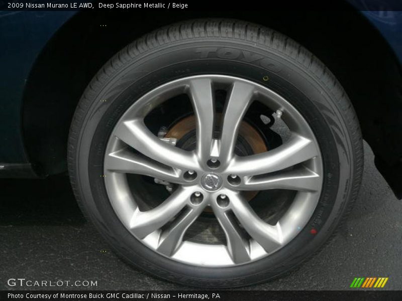 Deep Sapphire Metallic / Beige 2009 Nissan Murano LE AWD