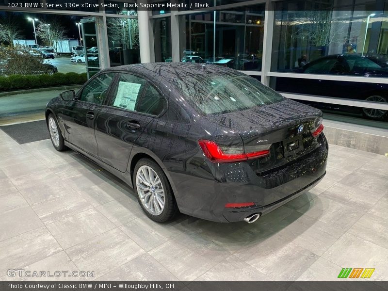 Black Sapphire Metallic / Black 2023 BMW 3 Series 330e xDrive Sedan