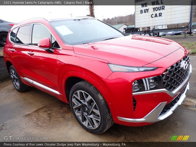 Front 3/4 View of 2021 Santa Fe Calligraphy AWD