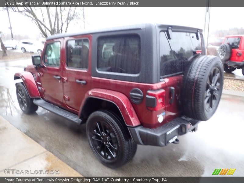 Snazzberry Pearl / Black 2021 Jeep Wrangler Unlimited Sahara 4xe Hybrid