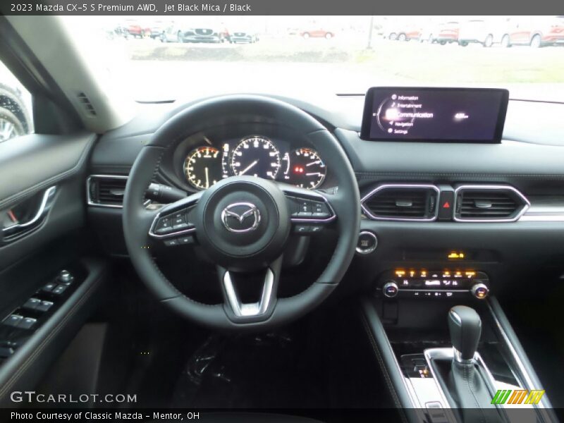 Jet Black Mica / Black 2023 Mazda CX-5 S Premium AWD