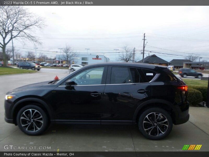 Jet Black Mica / Black 2023 Mazda CX-5 S Premium AWD