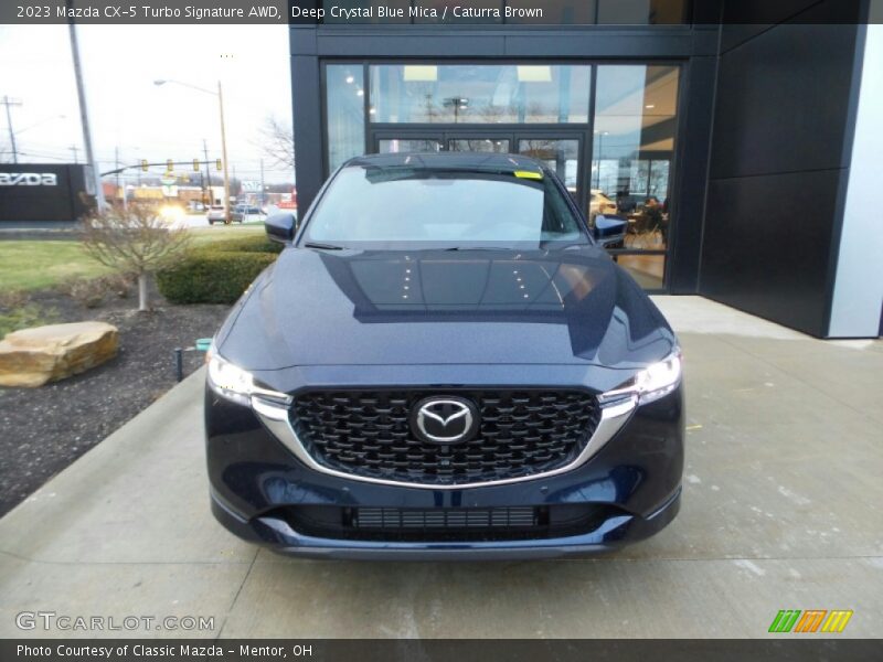 Deep Crystal Blue Mica / Caturra Brown 2023 Mazda CX-5 Turbo Signature AWD