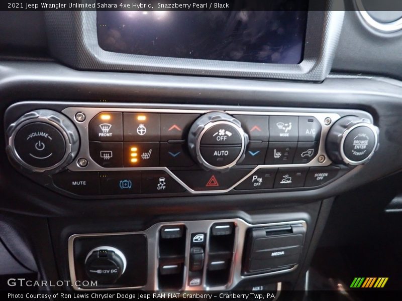 Controls of 2021 Wrangler Unlimited Sahara 4xe Hybrid