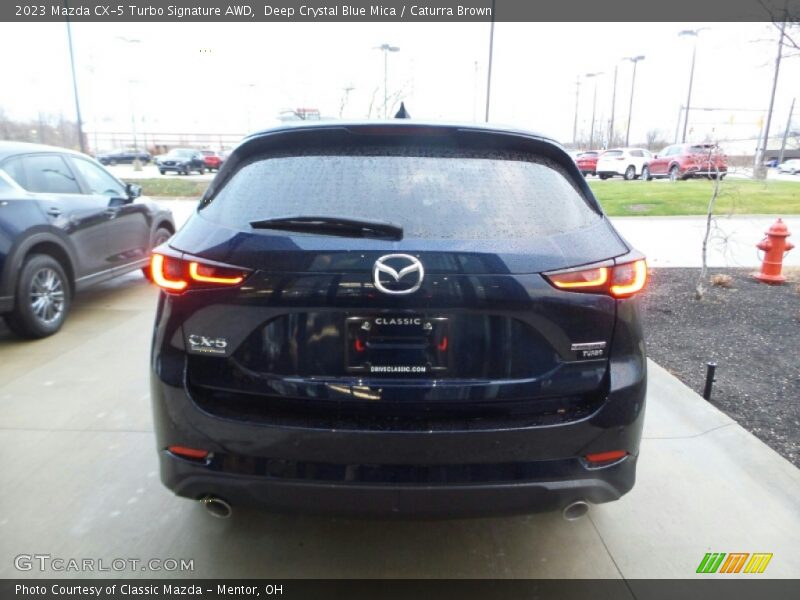 Deep Crystal Blue Mica / Caturra Brown 2023 Mazda CX-5 Turbo Signature AWD