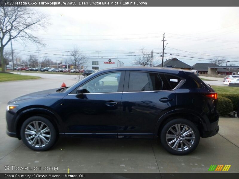 Deep Crystal Blue Mica / Caturra Brown 2023 Mazda CX-5 Turbo Signature AWD
