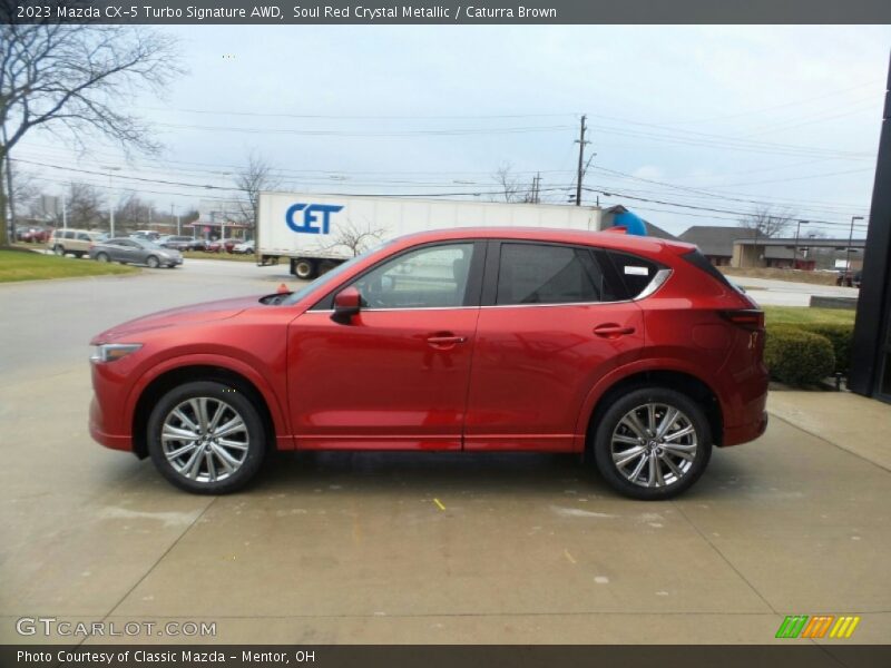 Soul Red Crystal Metallic / Caturra Brown 2023 Mazda CX-5 Turbo Signature AWD
