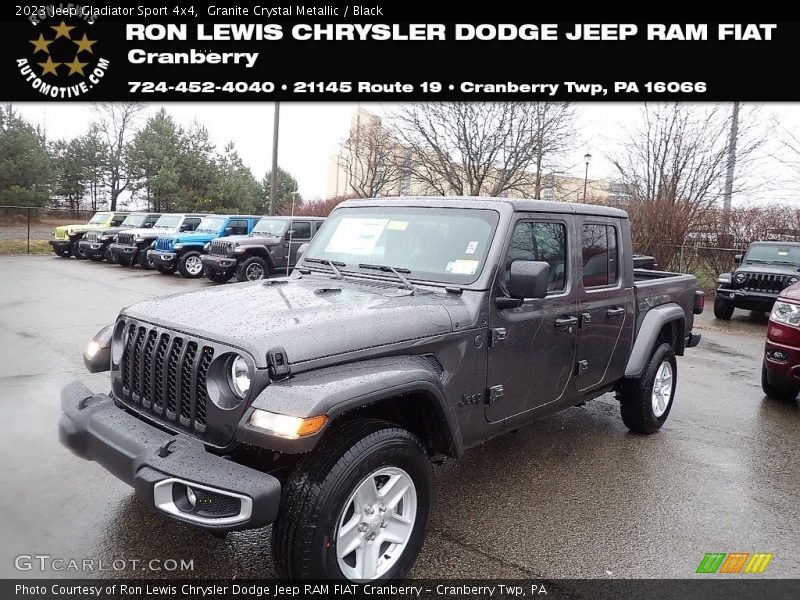 Granite Crystal Metallic / Black 2023 Jeep Gladiator Sport 4x4