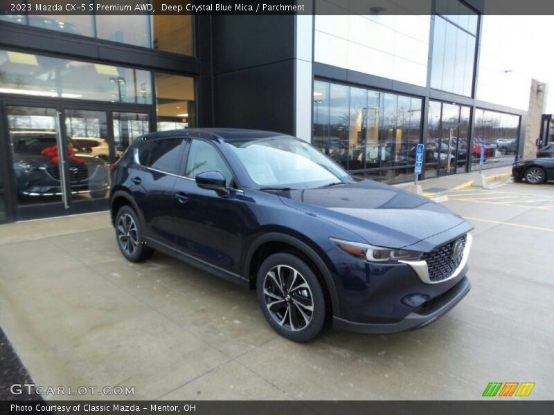 Deep Crystal Blue Mica / Parchment 2023 Mazda CX-5 S Premium AWD